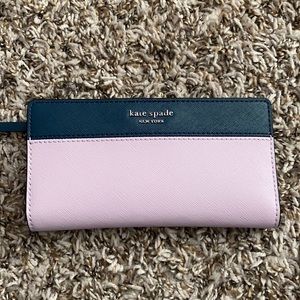 Kate Spade mini fold wallet- lavender and blue